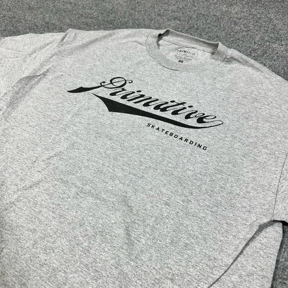 Primitive Skateboarding Mens XL Shirt Gray Short Sleeve Logo - Picture 2 of 6